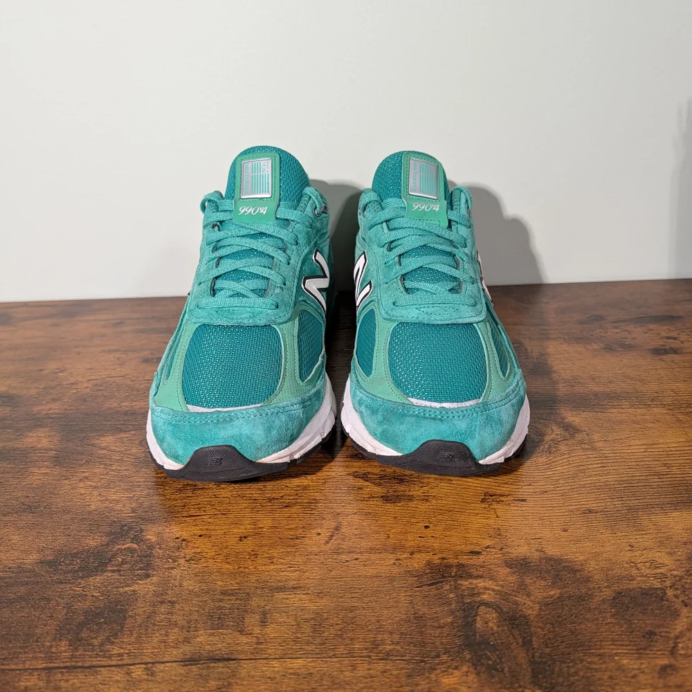 New Balance 990v4 Made in USA St. Patrick’s Day - Anguilla Green Size 8.5 - Picture 6 of 10